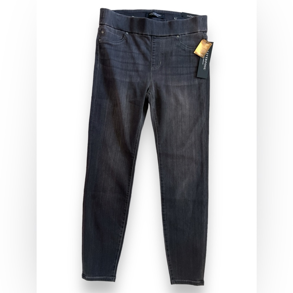 Liverpool Jeans Women's Sz 8/29Black Meteorite Wash The Skinny Stretch $89 Nwt
